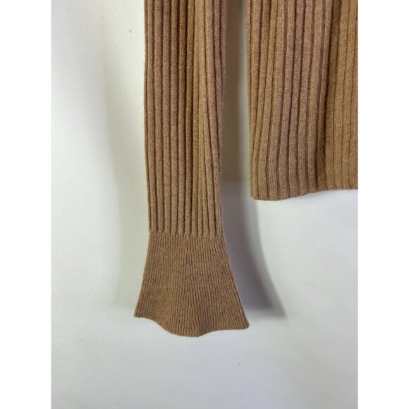 Vintage 90s Cashmere Ribbed Knit Turtleneck Sweater Quiet Luxury - Picture 4 of 9